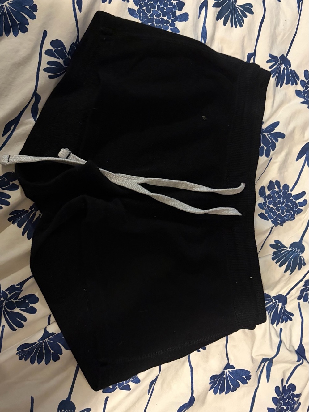 Ardene Black Athletic Lounge Shorts with White Drawstring